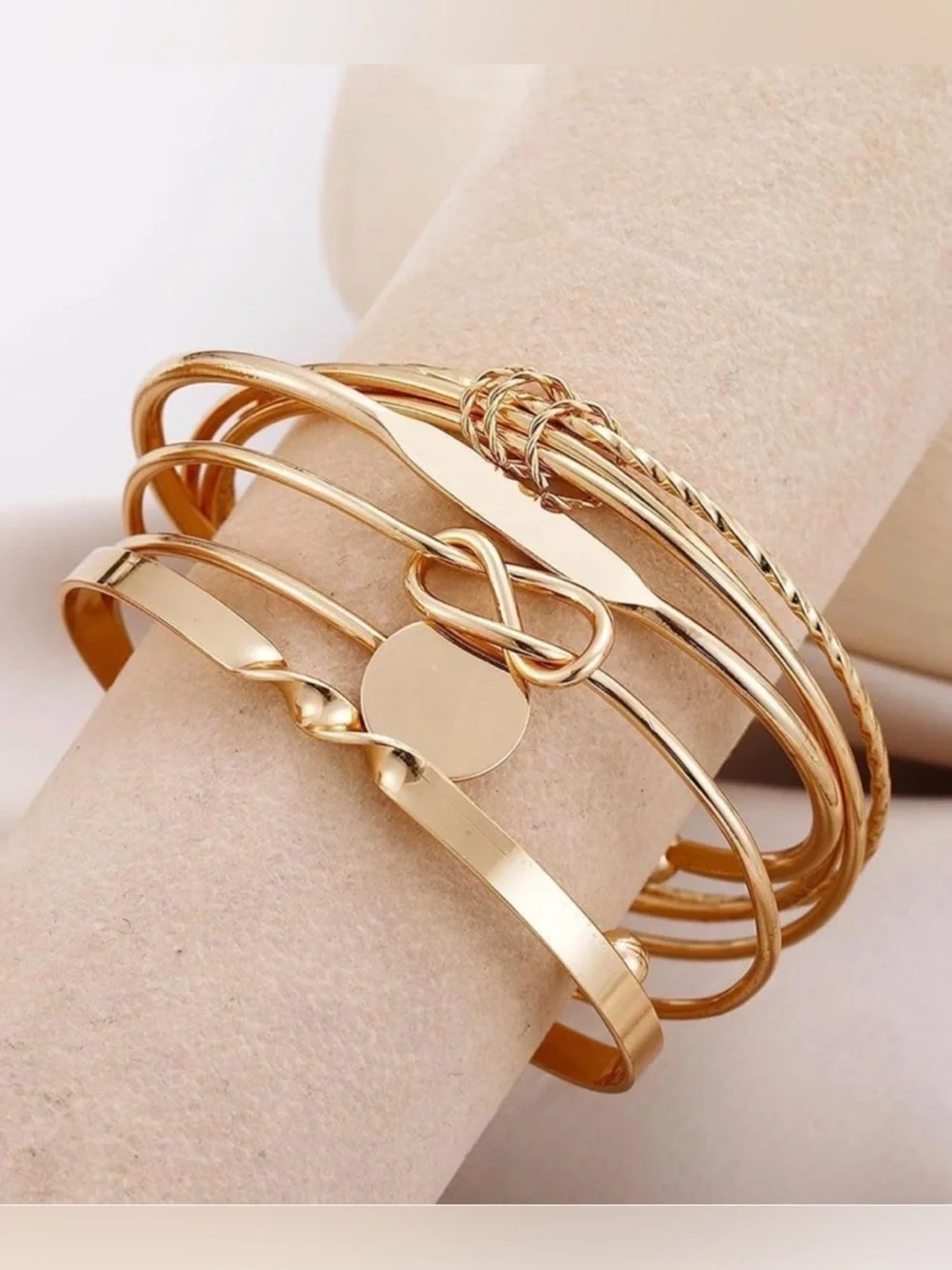 NWT~12pc 14k Gold Stackable Mix Of Bangle & Cuff Bracelets Set